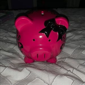 pink and black leopard piggy bank